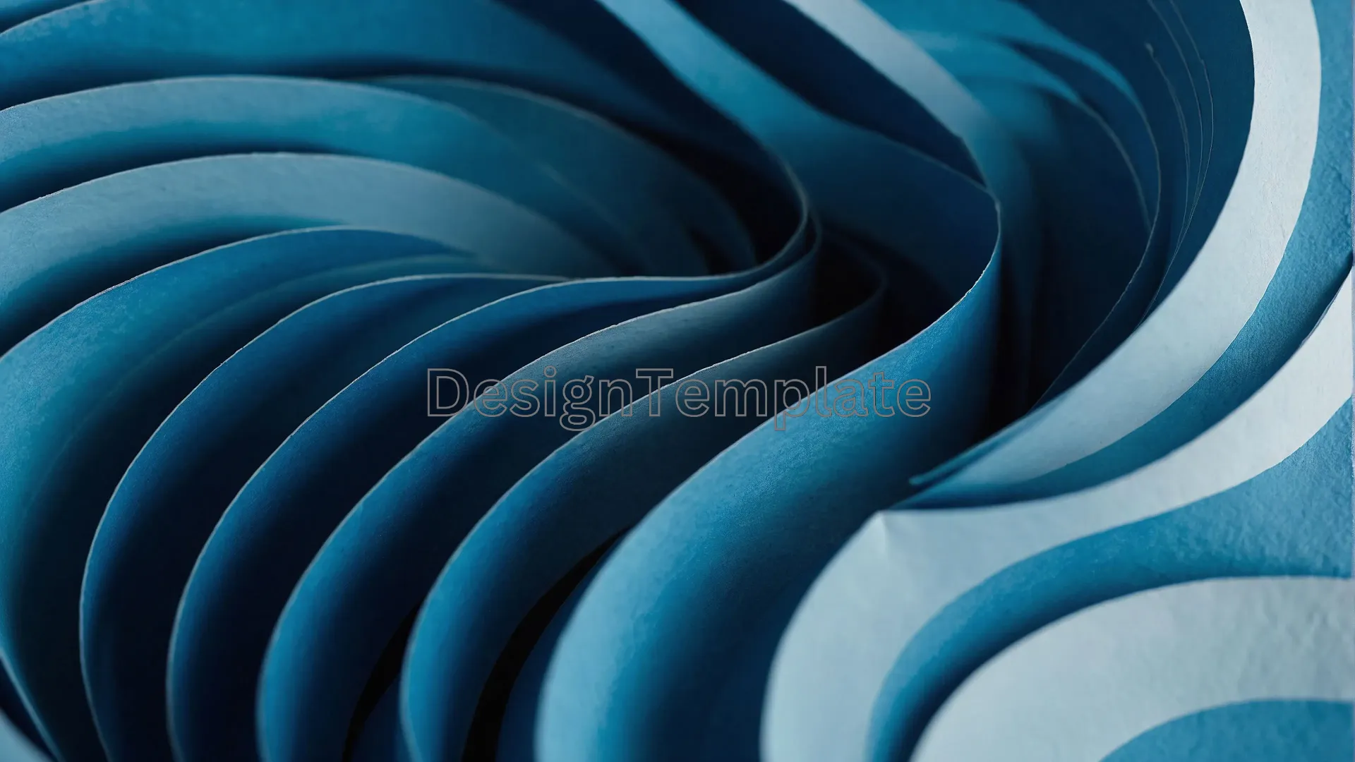 Artistic Wavy Blue Paper Background